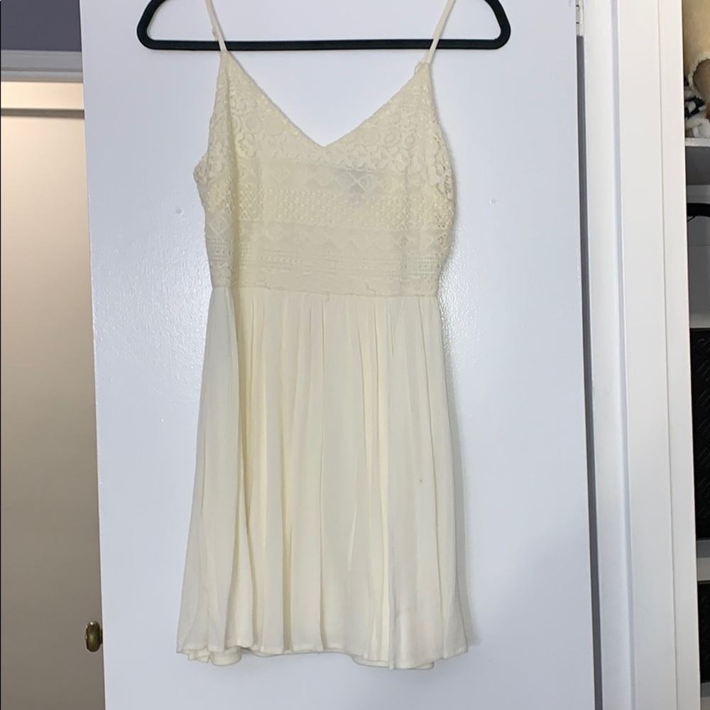 Off white lace top dress